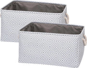 Cassa di stoccaggio in tessuto, cassettiera pieghevole con maniglie, contenitore di stoccaggio/organizzatore, 40 x 23 x 32 cm, cassetti di stoccaggio, contenitori per abbigliamento, giocattoli, attrezzi, armadio per abbigliamento, 2 pezzi