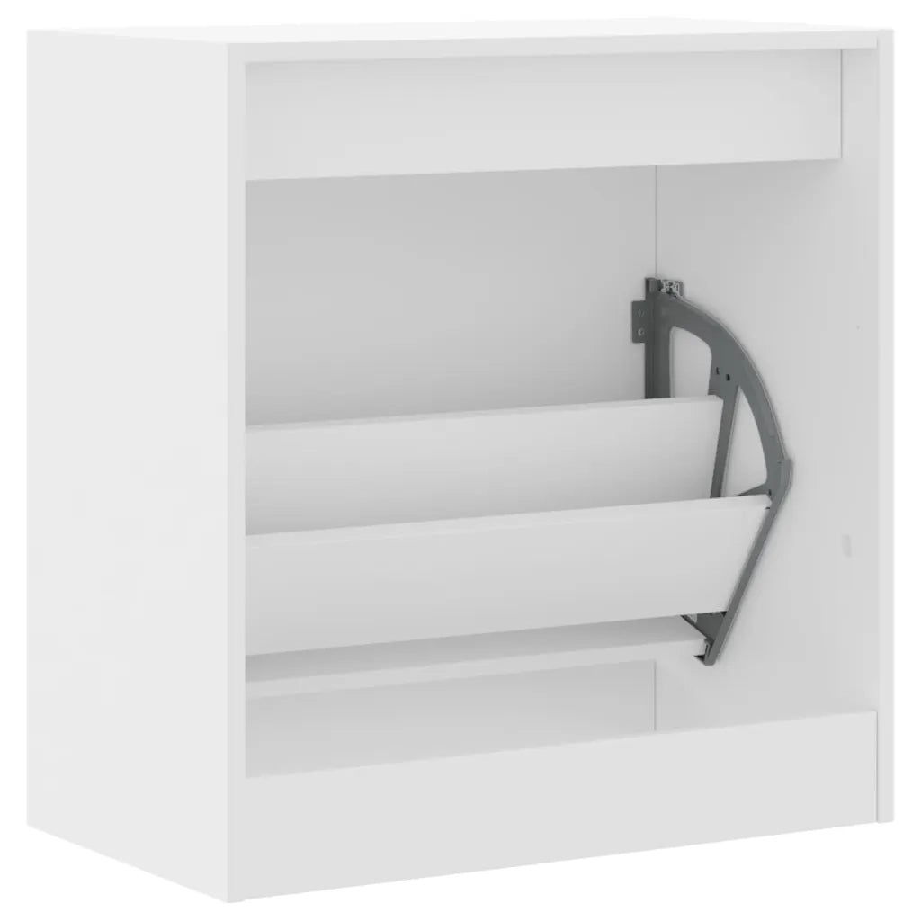 Scarpiera-Scaffale per scarpe Bianca 60x34x63,5 cm in Legno Multistrato