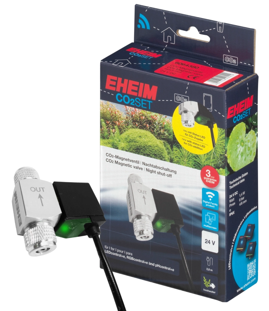 Eheim CO2 Set 400 senza bombola - kit completo con elettrovalvola, diffusore, e riduttore di pressione per bombole ricaricabili