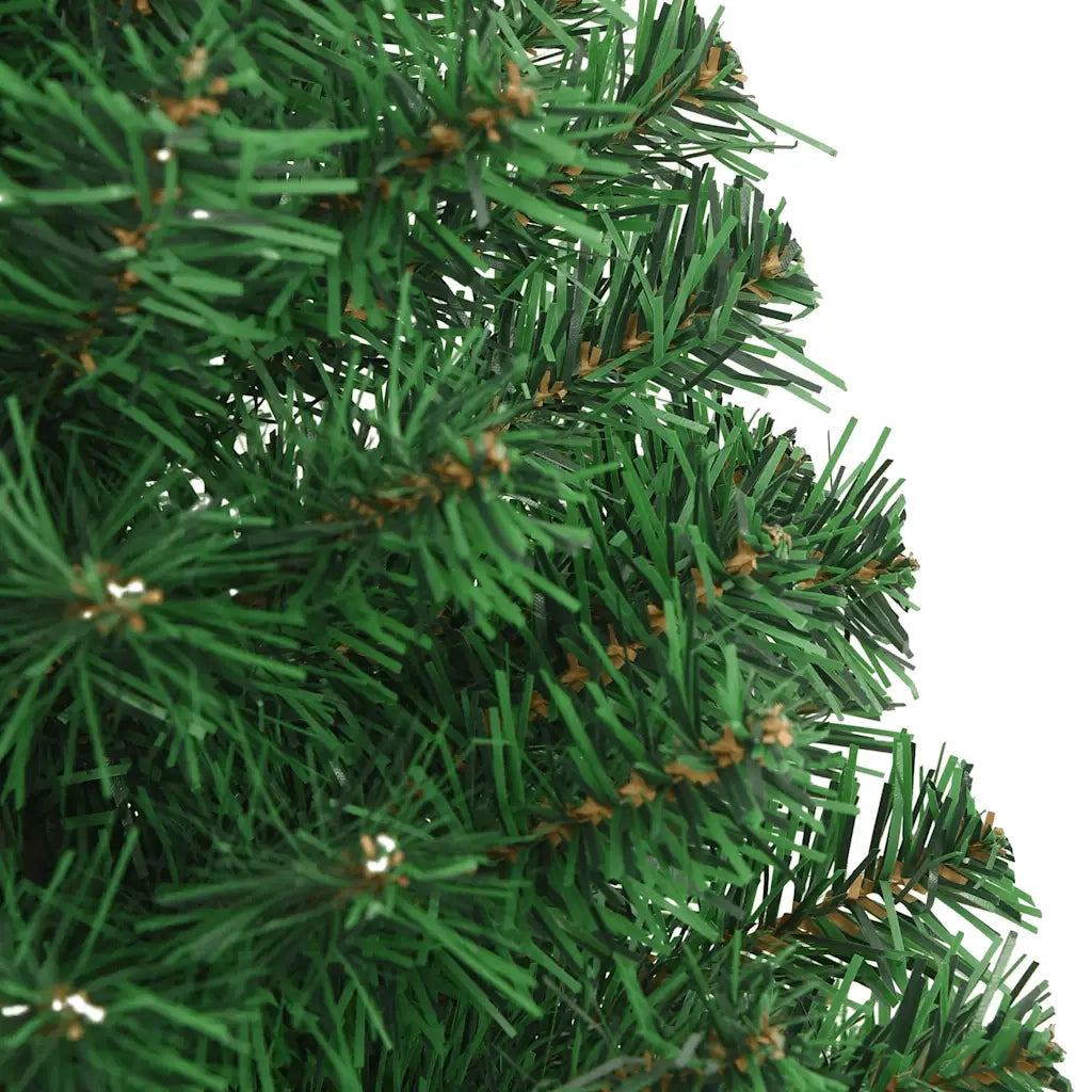 Albero di Natale Artificiale-Decorazioni natalizie con Rami Spessi Verde 150 cm PVC