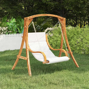 Sedia a Dondolo Senza Telaio con Cuscino Legno Curvato 313941