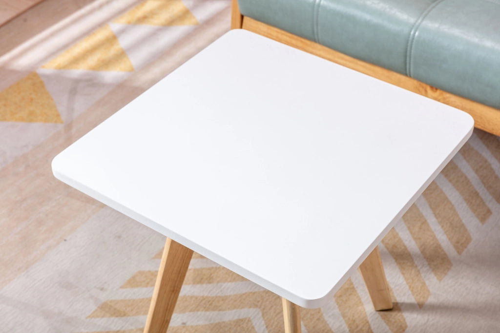 Tavolino quadrato Almeria look scandinavo bianco,natura (quadrato)