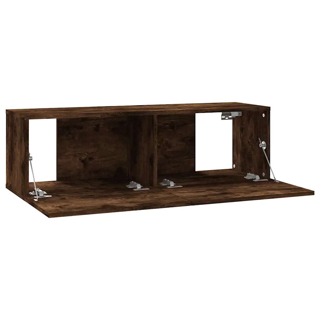 Mobile TV a Parete | Armadietto TV | Mobile Porta TV Rovere Fumo 100x30x30cm Legno Ingegnerizzato