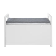 Panca Contenitore Ingresso con Cuscino e braccioliL86*P38*A41 cm. FSR76-W