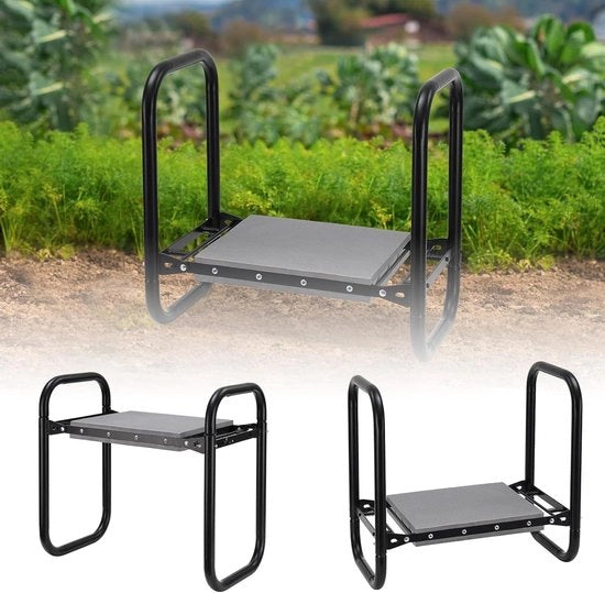Seduta e riposo con maniglie - 25 cm di larghezza - 5 cm di spessore cuscino di comfort - 180 kg di capacità - divano multifunzionale pieghevole per giardinaggio - adatto a anziani, donne e uomini