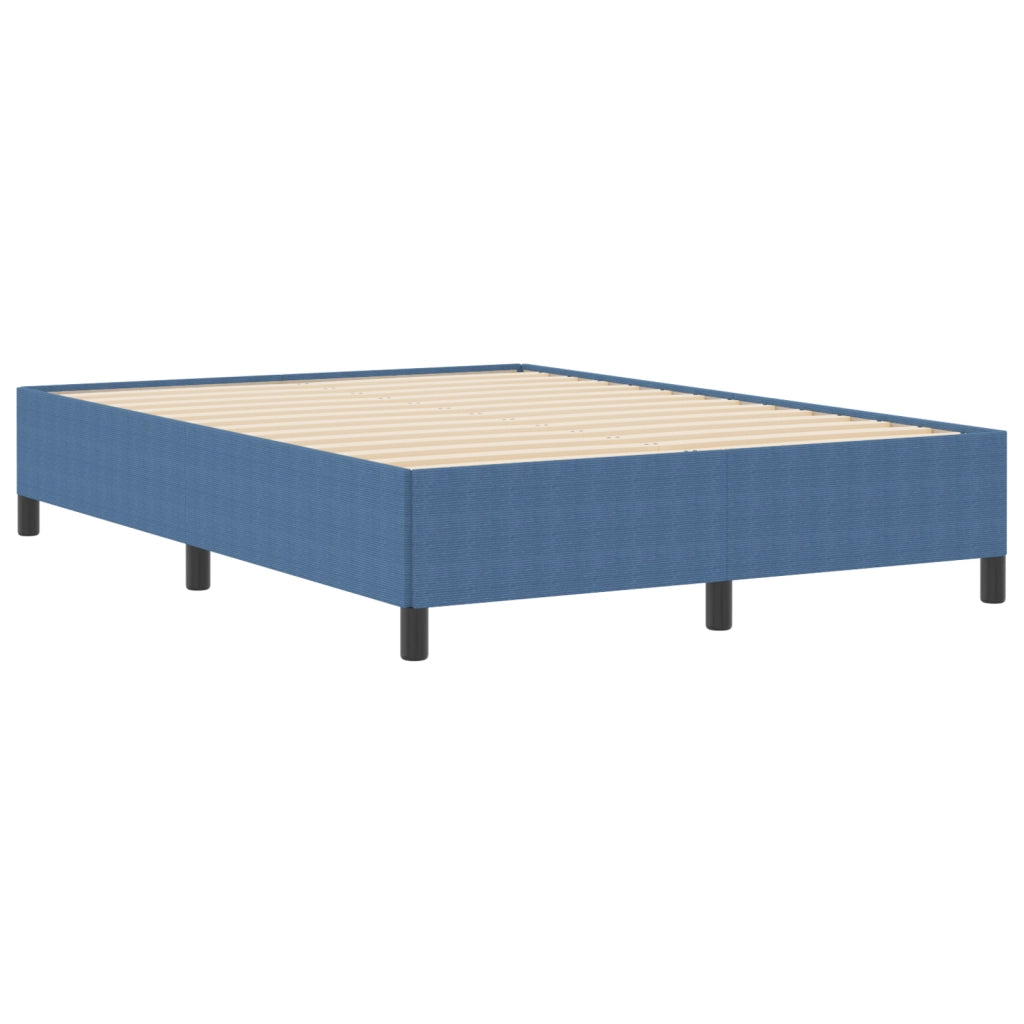 Struttura letto  Blu 140x200 cm in tessuto corduroy