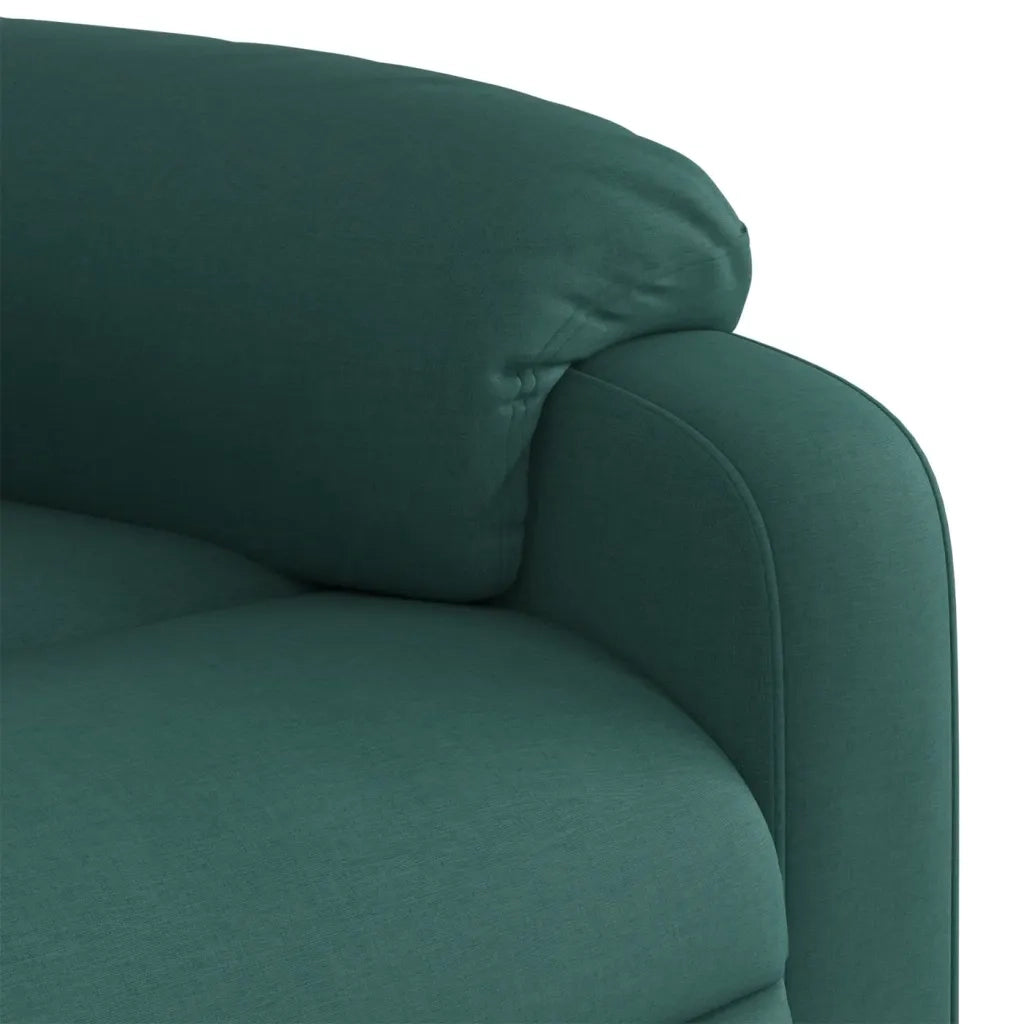 Divano Sedia-Poltrona Reclinabile in Tessuto Verde Scuro 983767
