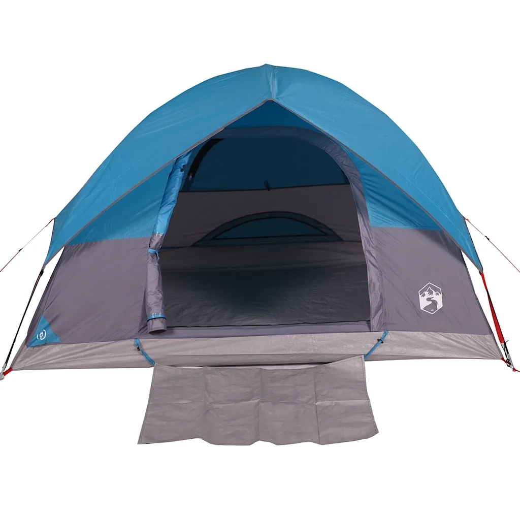 Tenda da Campeggio a Cupola per 3 Persone-Tenda per Escursionismo Blu Impermeabile 233315
