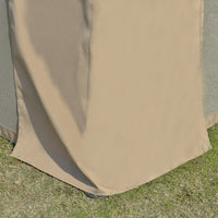 Gazebo da Giardino 3x3m con Zanzariera in Metallo Cachi