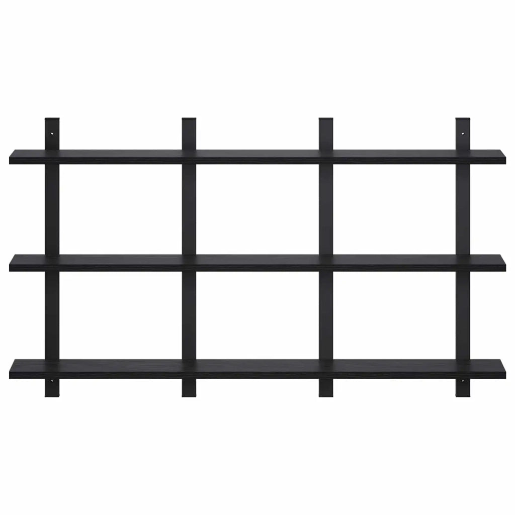 Scaffale da parete Rovere Nero 102 x 13,5 x 58 cm 8020365
