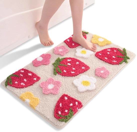 Matrice da bagno beige, mat da bagno a fagioli, mat da bagno antiscivolo lavabile, mat da bagno colorato, mat da bagno con microfibra soffice, mat da bagno assorbente, 45 x 65 cm
