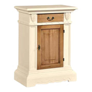 Madia credenza in legno 1 porta avorio noce grano 70x38x93 - Mobili 2G