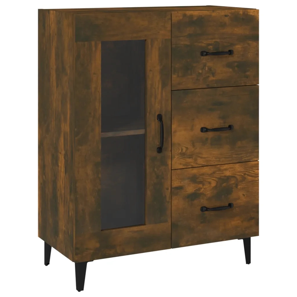Credenza Rovere Fumo 69,5x34x90 cm in Legno Multistrato cod mxl 26518