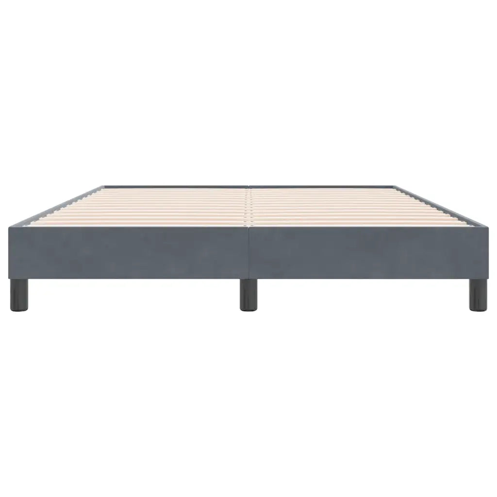 Giroletto senza Materasso-Struttura Letto Grigio Scuro 140x220 cm Velluto