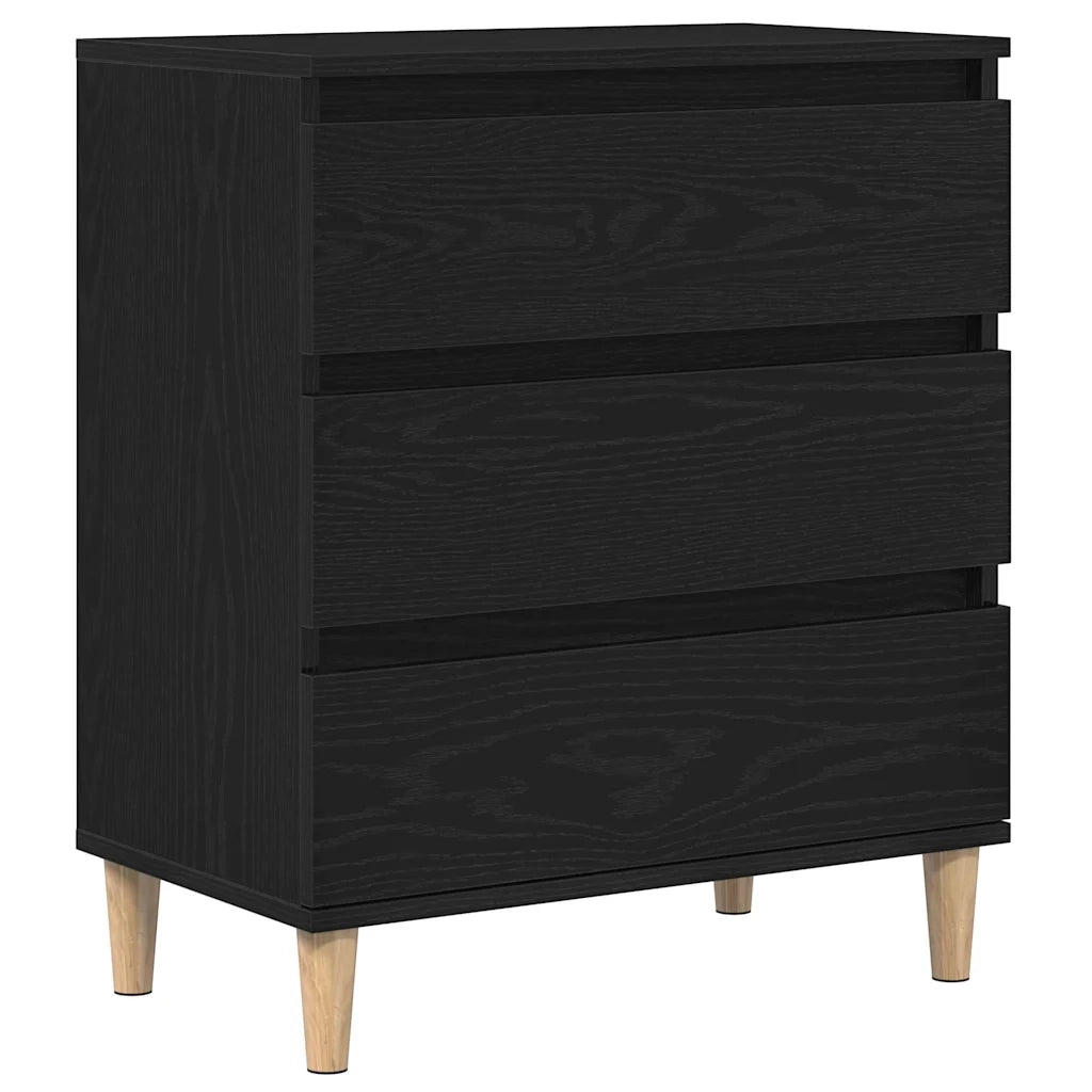 Credenza-Buffet-Armadio da cucina Rovere Nero 60 x 35 x 70 cm Legno multistrato 750191