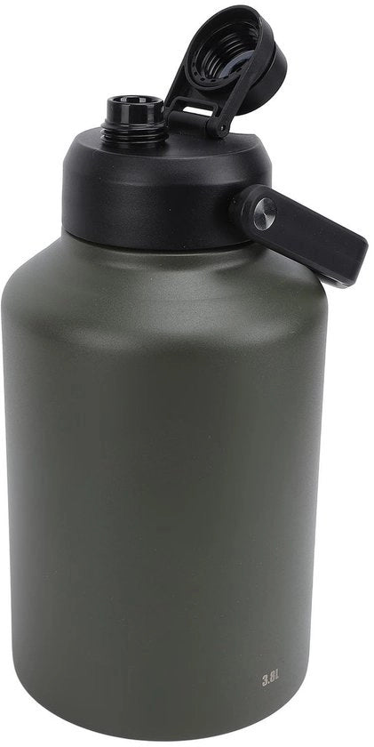 Bottiglia Isolata - 3,8L - Doppia Isolazione - Manico Pratico - Verde