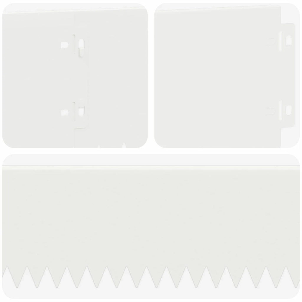 Bordura per Prato 30 pcs 103 x 15 cm Acciaio Bianco 8008355