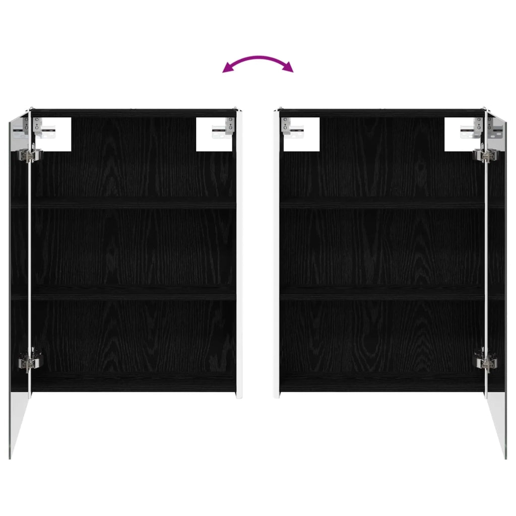 Set di mobili per il bagno 5 pcs Rovere Nero 3406768