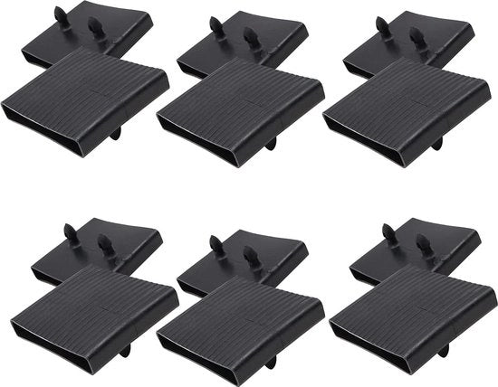 Centri di sostegno per letto in plastica - 6 pezzi - 65mm x 9mm - Nero