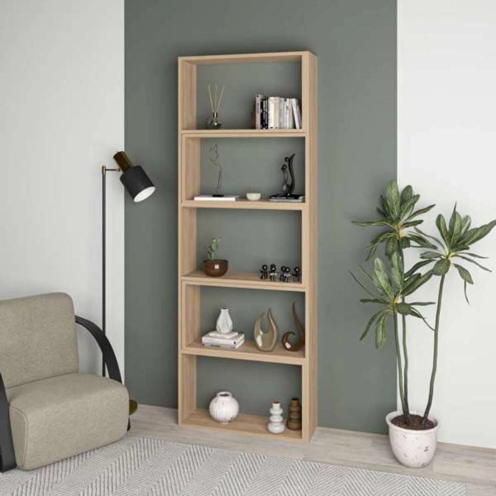 Libreria 72x22x200 cm Wish estensibile angolare rovere