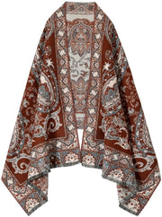 Scialle di Pashmina - Foulard Leggero per il Collo - Stola con Disegno Paisley - Tela di Alta Qualità - Sensazione di Comfort - 185 cm x 65 cm