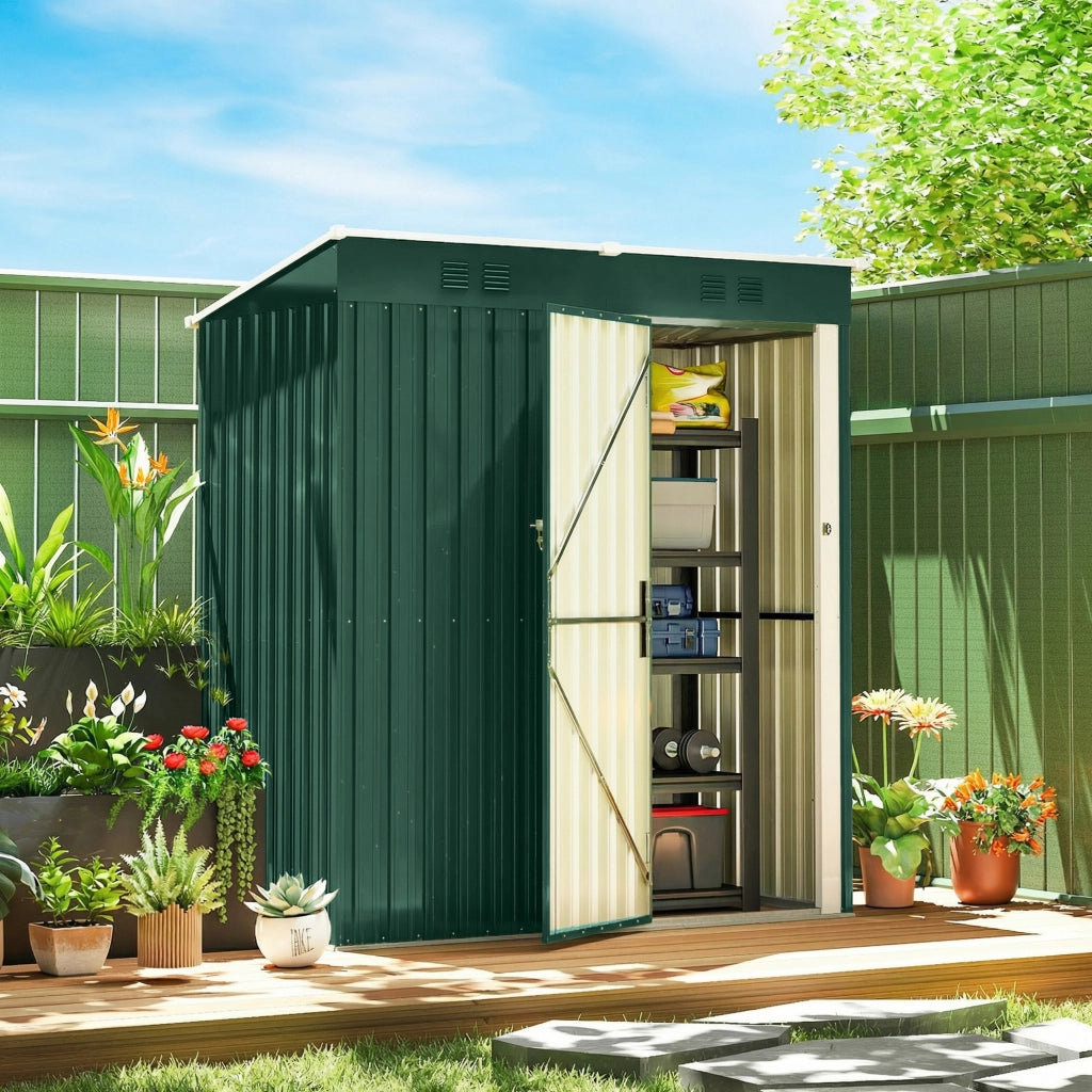 Casetta da Giardino Esterno ¨C zephmum ¨C Verde 163x90x179 cm