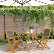 Set da Bistrot 3pz Grigio in Polipropilene e Legno Massello 3281854
