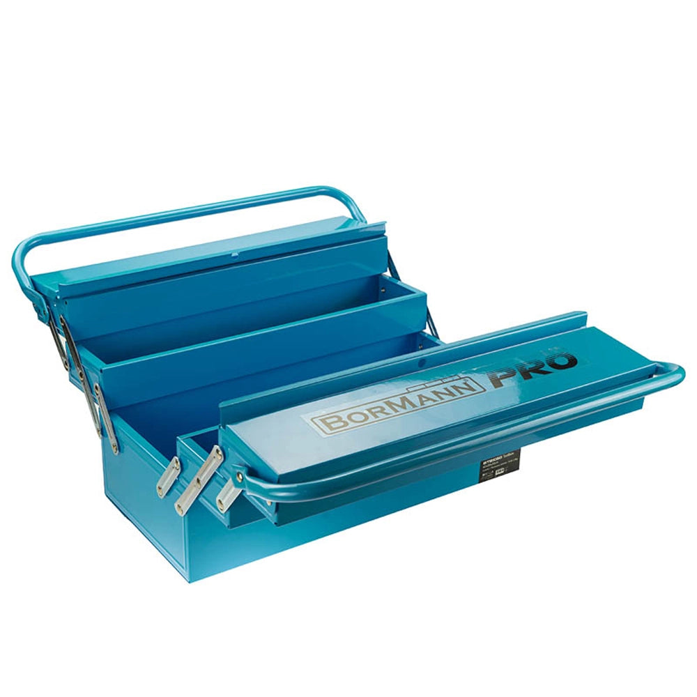 CASSETTA PORTAUTENSILI PORTA ATTREZZI 5 SCOMPARTI METALLO 42x20x20cm VUOTA