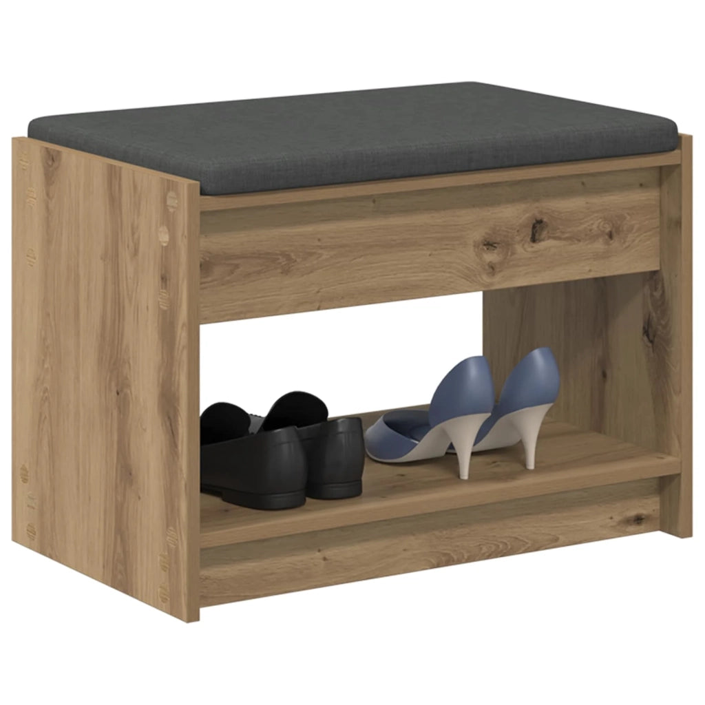Panca per scarpe con cuscino Rovere Artigianale 63 x 38 x 45 cm 906193