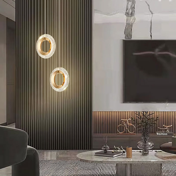 Lampadario A Sospensione In Cristallo G119-1cp Gold