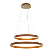 Lampada sospesa LED Italux Manezia bronzo Ø80cm 115W