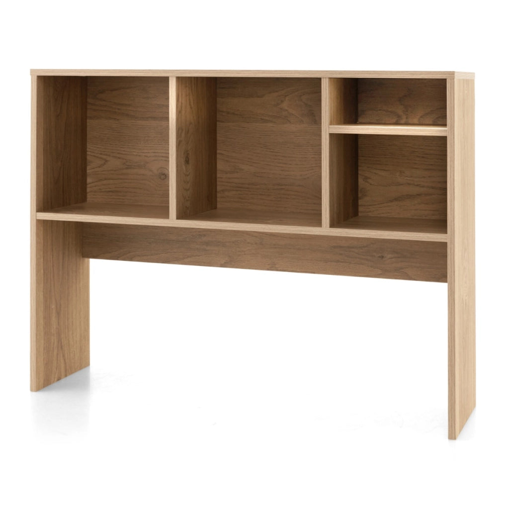 Libreria da scrivania per computer con 4 cubi e scomparto posteriore aperto, Organizzatore di stoccaggio per scrivania Naturale-Scaffali e librerie
