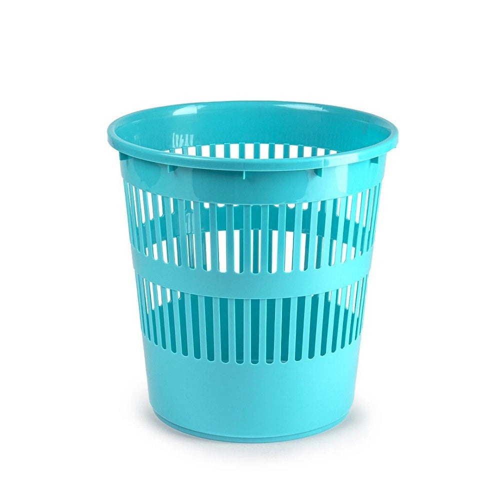 Trade Shop - Pattumiera Tonda Cestino In Plastica 11.3lt 27.5x27.5x28cm In Vari Colori 11962 -