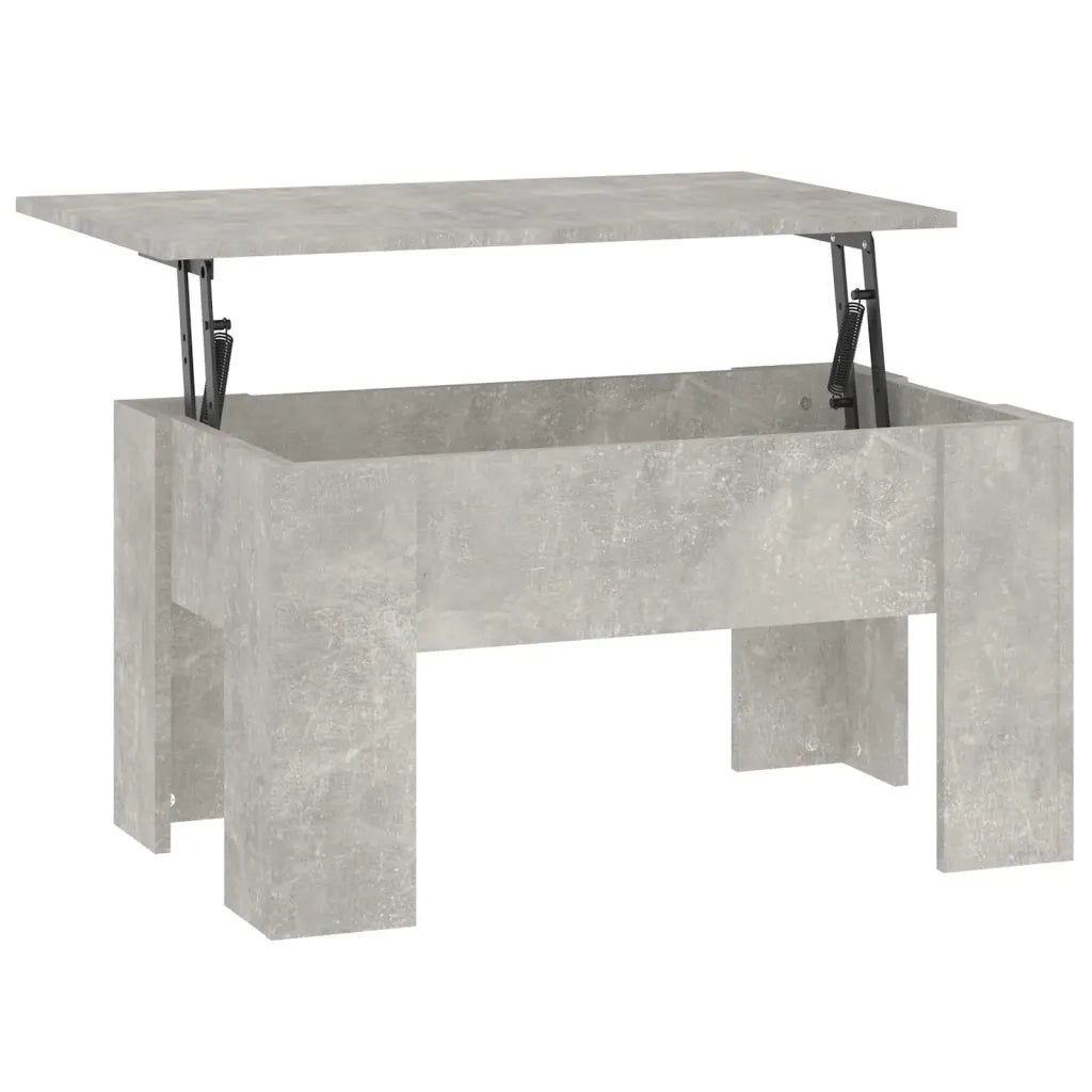 Tavolino da Salotto Grigio Cemento 79x49x41cm Legno Multistrato cod mxl 18056