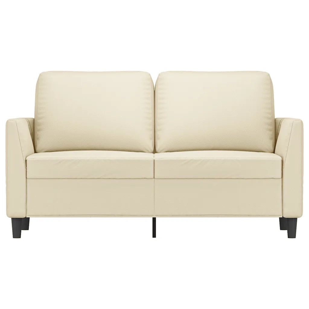 Divano a 2 Posti Crema 120 cm in Similpelle 359329