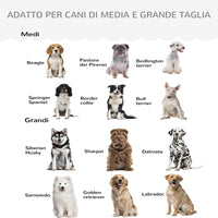 Divano per Cani Taglia Medio-Grande 98,5x60,5Px35 cm in tessuto Grigio
