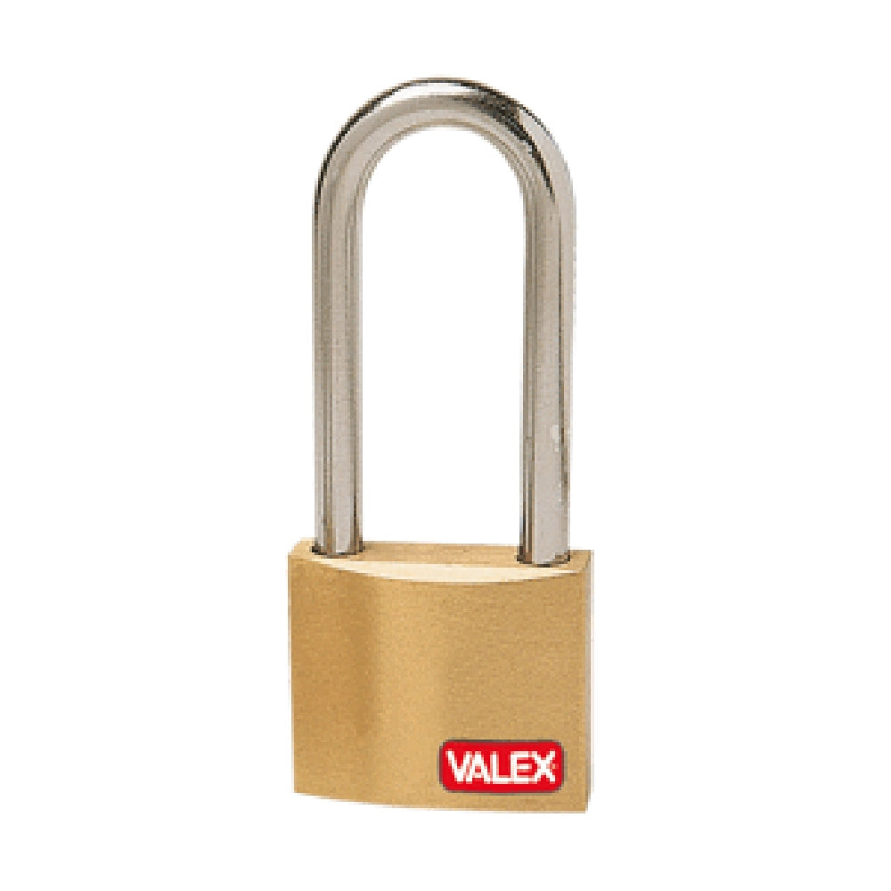LUCCHETTO SERIE PESANTE OTTONE AD ARCO LUNGO 40mm + 3 CHIAVI VALEX 1960270