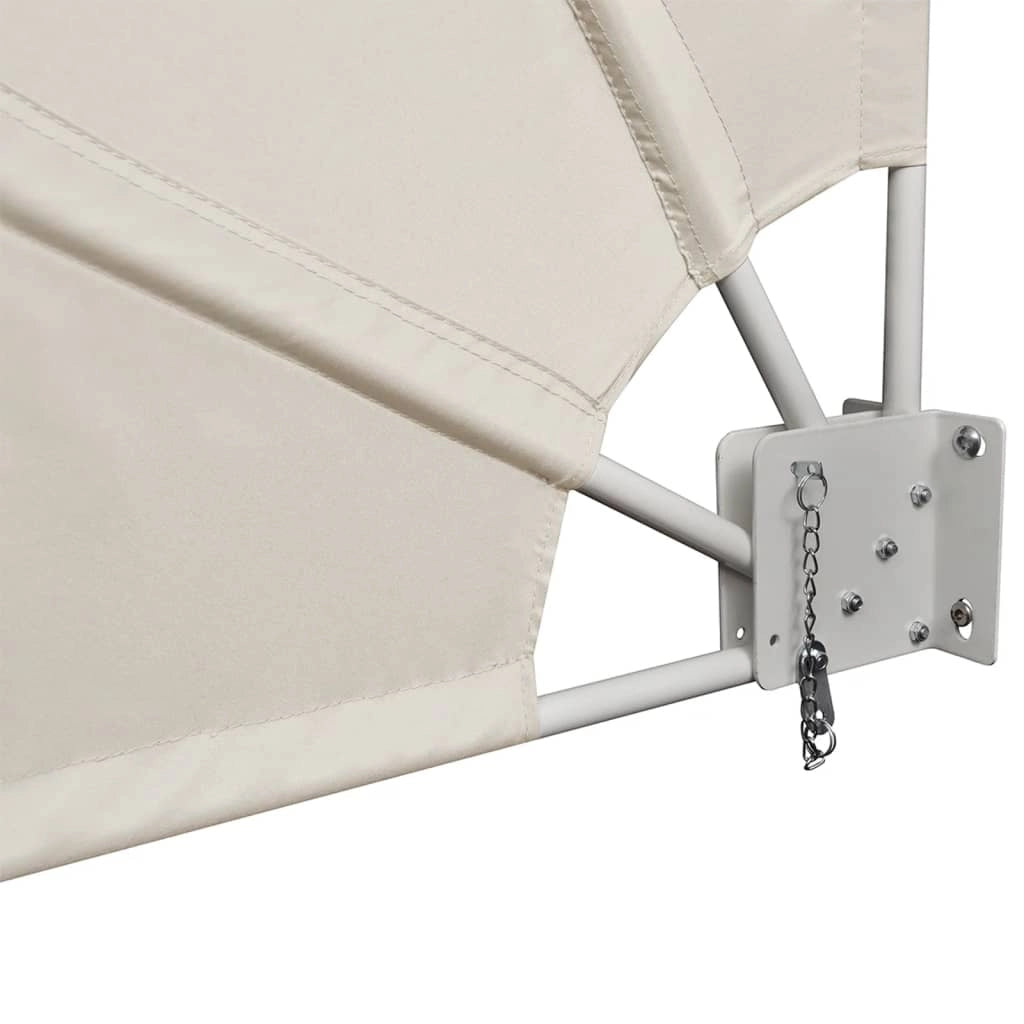 Tenda da sole laterale retrattile/schermo privacy per patio giardino terrazza balcone 140 x 140 cm crema 02_0007055
