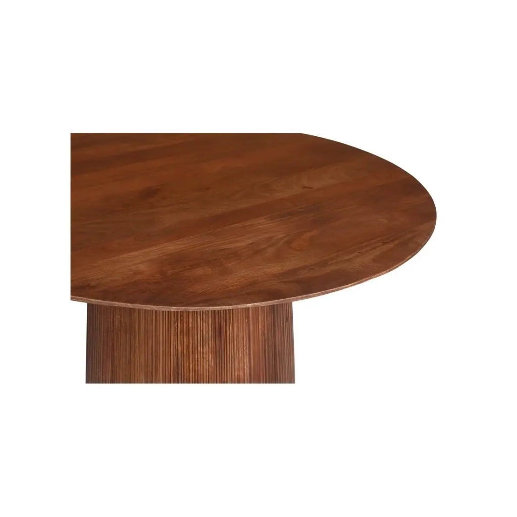 Tavolo rotondo collezione RIMBAUD effetto legno marrone chiaro diametro 130 cm