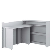 Lenart scrivania richiudibile Off. Concept cm115x27-136x93H sinistro Grigio