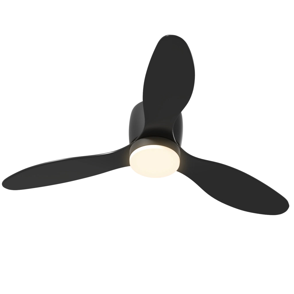 Ventilatore da Soffitto con Luce e Telecomando ¨C Zephmum ¨C Nero, 3 Colori Luce, 6 Velocit¨¤