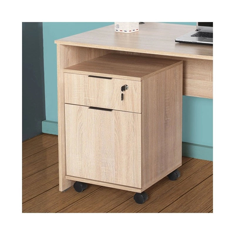 Cassettiera da ufficio con ruote colore sonoma cm 41x41xh.61 EFFEZ