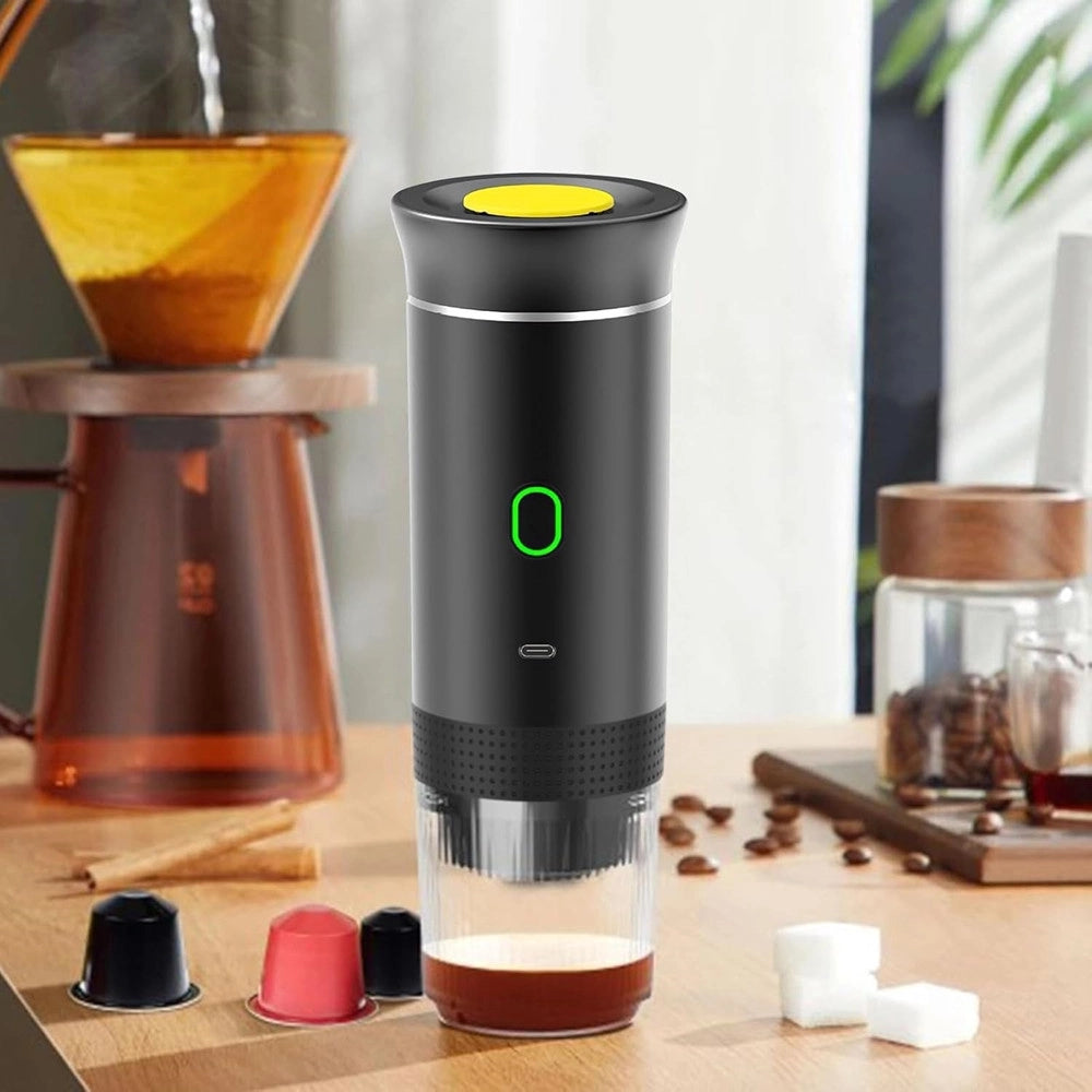 Trade Shop - Macchina Per Caffè Espresso Capsule Elettrica Portatile 3in1 Ricaricabile Ufficio Viaggi -