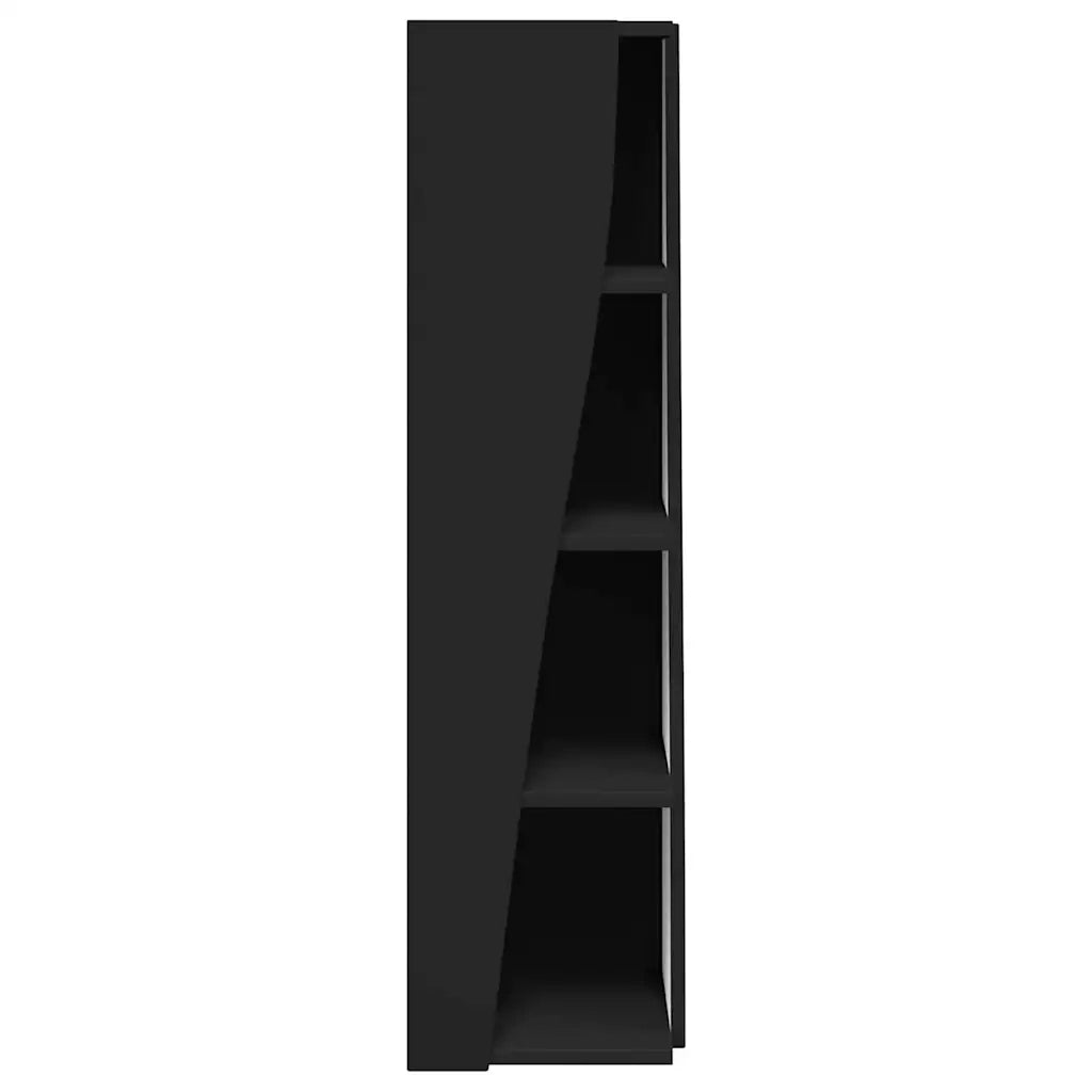 Mobile angolare Nero 27,5x27x102cm Legno multistrato