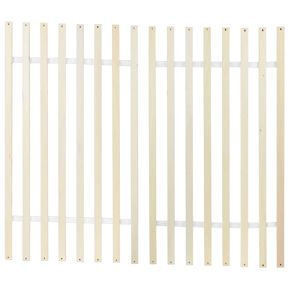Letto matrimoniale in legno di pino chiaro 120 x 200 Testiera a doghe minimalista