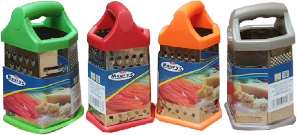 MAURY'S GRATTA FORMAGGIO GRATTUGIA VERTICALE INOX CON 6 LATI