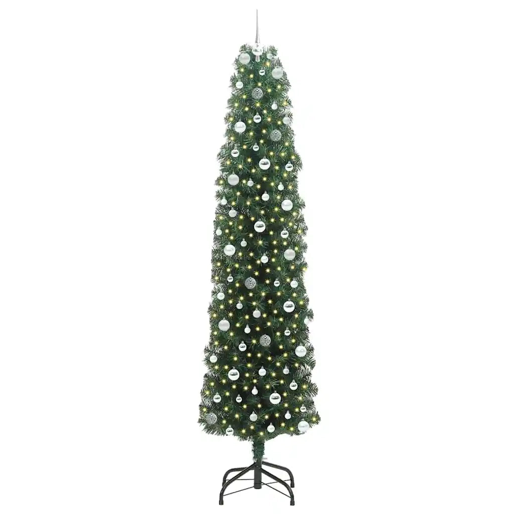 Albero di Natale artificiale con 300 LED Verde 240 cm 3394974