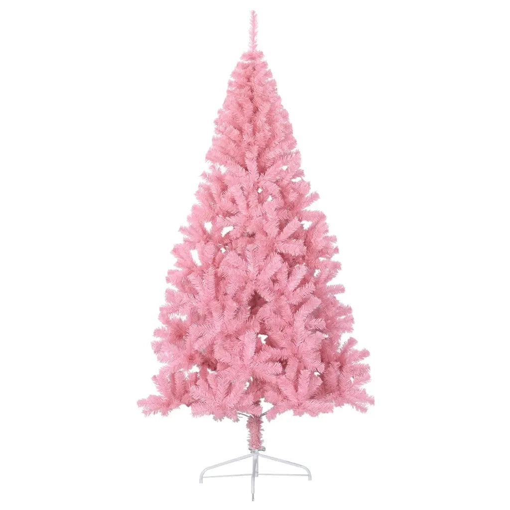 Albero di Natale Artificiale a MetÃ  con Supporto Rosa 240cm PVC