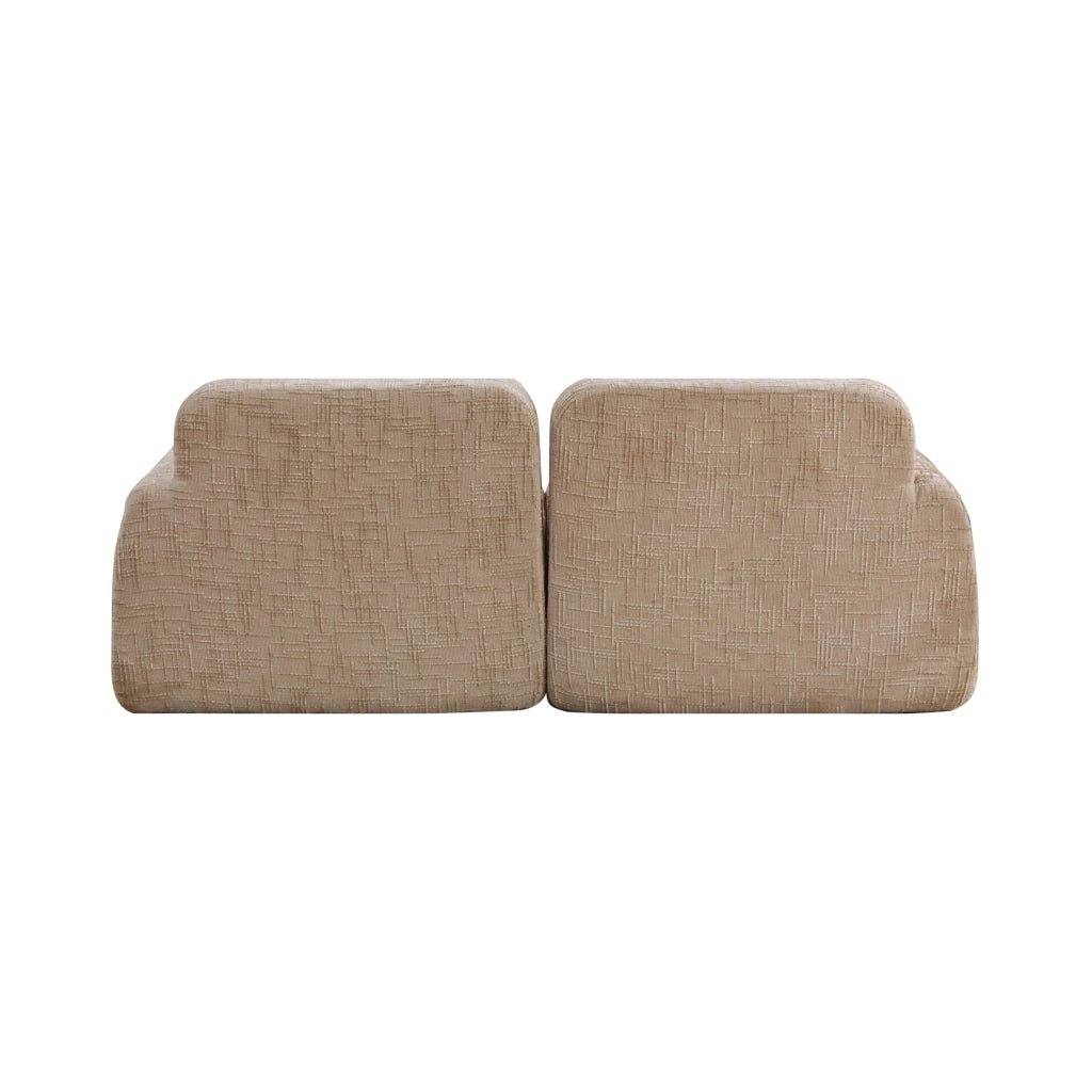 Divano a due posti, tessuto chenille, design modulare, imbottitura in schiuma ad alta elasticit¨¤ 30D, pronto all'uso, cachi