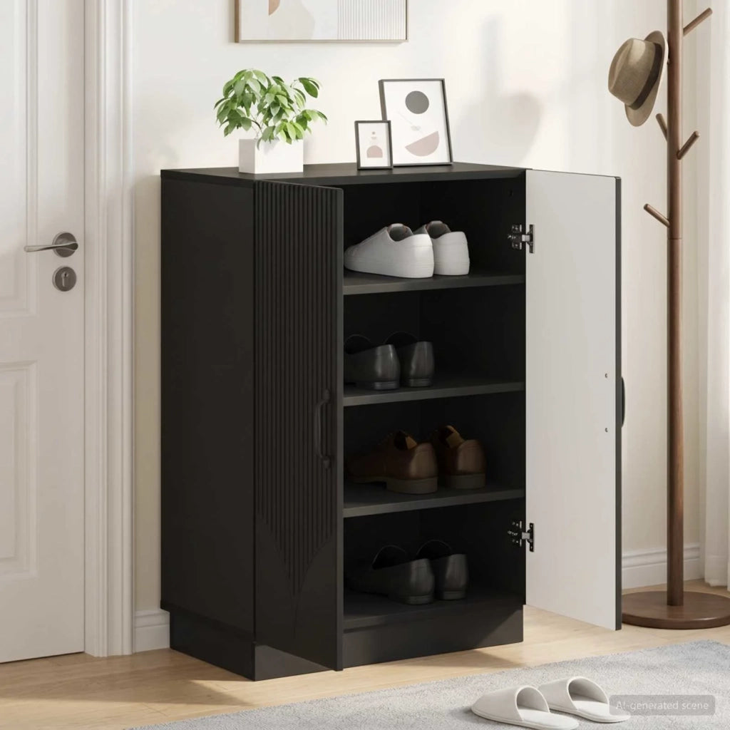 Mobile per scarpe HOORN 59,5 x 39,5 x 87 cm Nero 897306